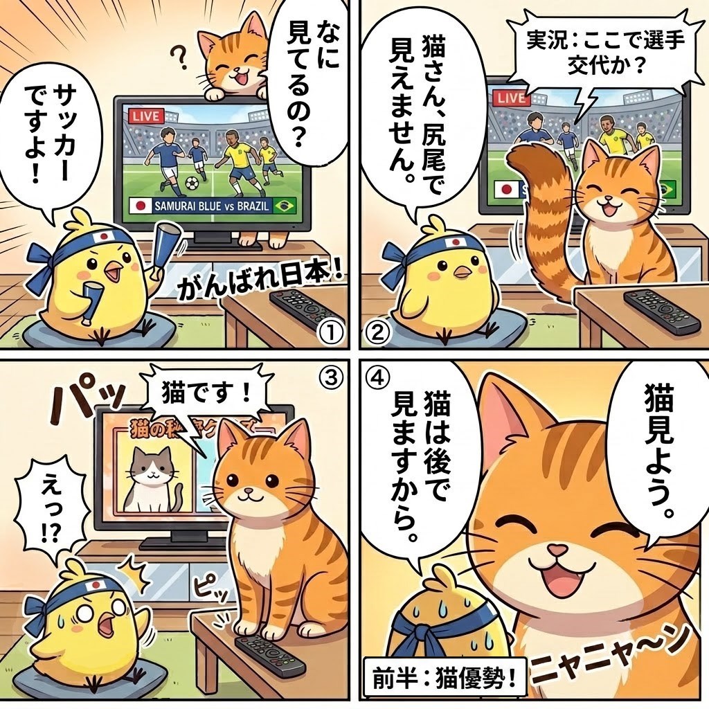ひよこＶＳ猫 運命の一戦 前半