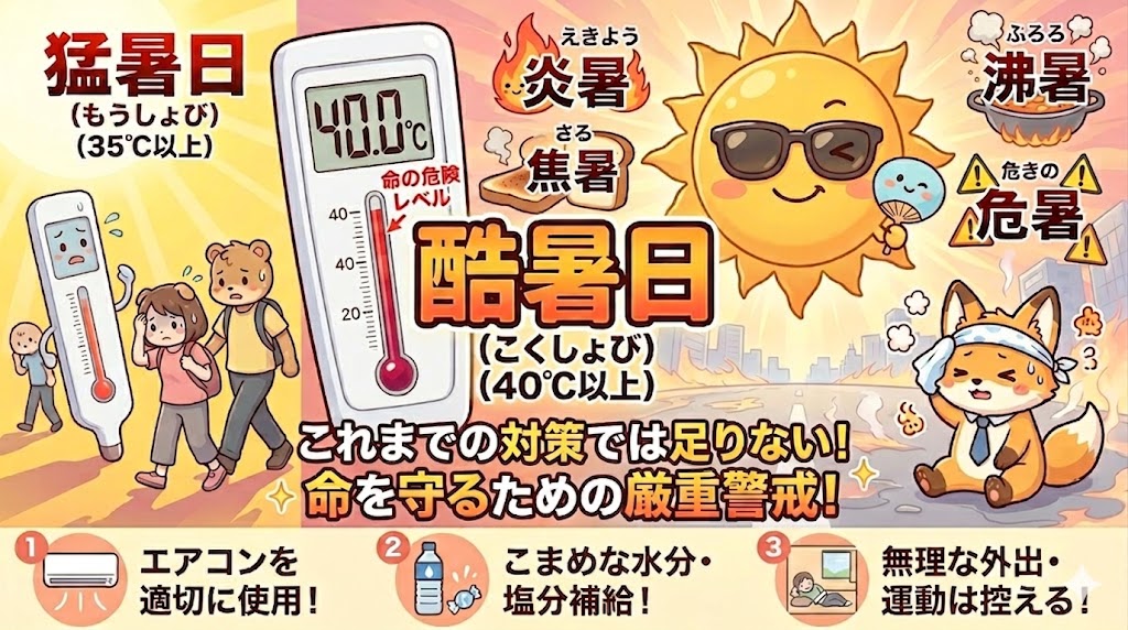 画像：40度以上の新名称「酷暑日」に決定！命を守るための新たな指標とユニークなボツ案