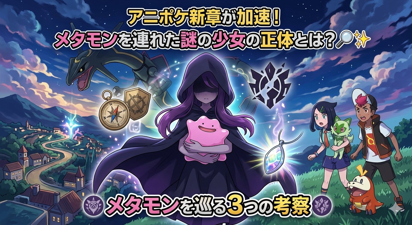 画像：アニポケ新章開幕！メタモンを連れた謎の少女の正体は？ファンの間で広がる考察まとめ