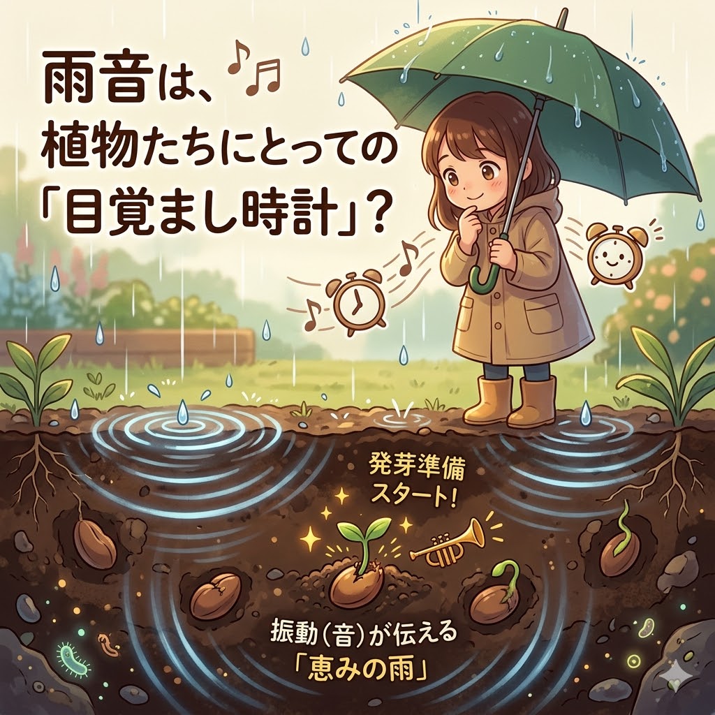 画像:雨音は、植物たちにとっての「目覚まし時計」?MITが解明した「生命のメロディ」の正体