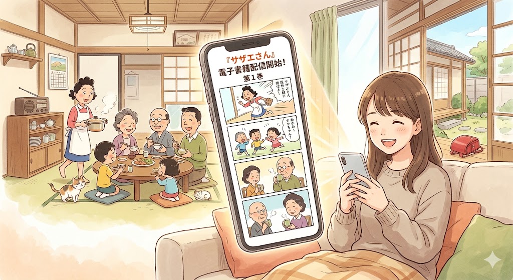 画像：『サザエさん』がついに電子書籍化！戦後昭和の温かな家族像をスマホで楽しむ