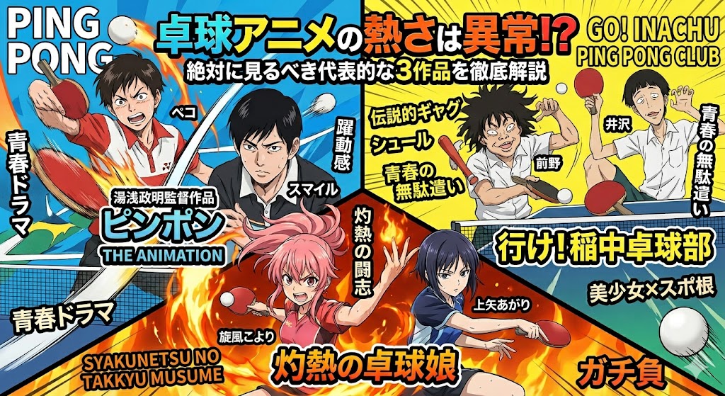 画像：卓球アニメの熱さは異常！？絶対に見るべき代表的な3作品を徹底解説