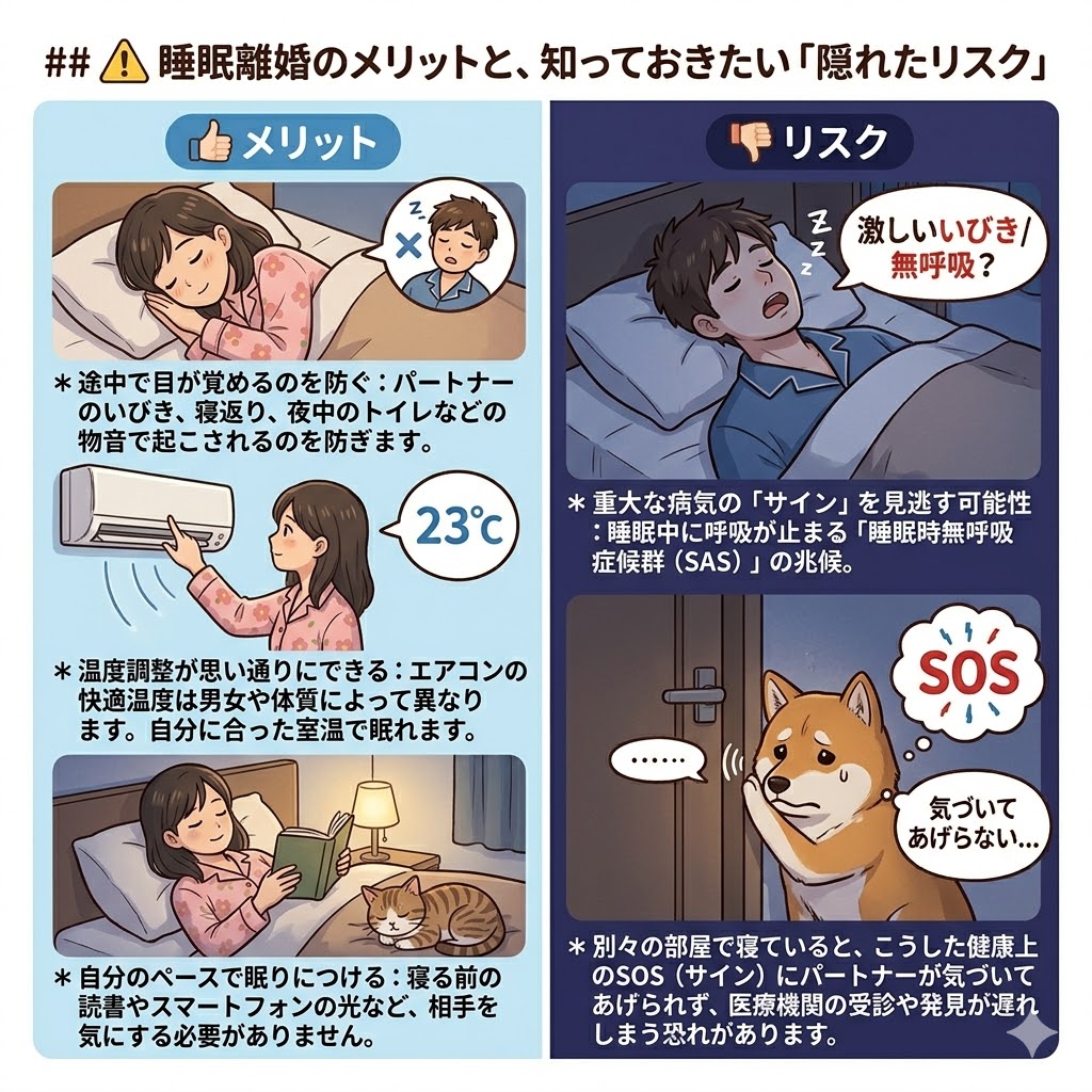 睡眠離婚のメリットとリスク
