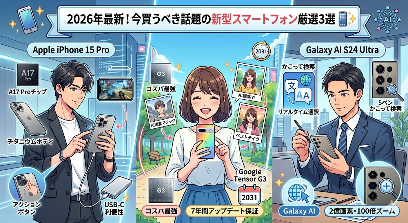画像:話題の最新スマホ厳選3選!今すぐ買えるおすすめモデルの魅力とユーザーの評価を徹底解説