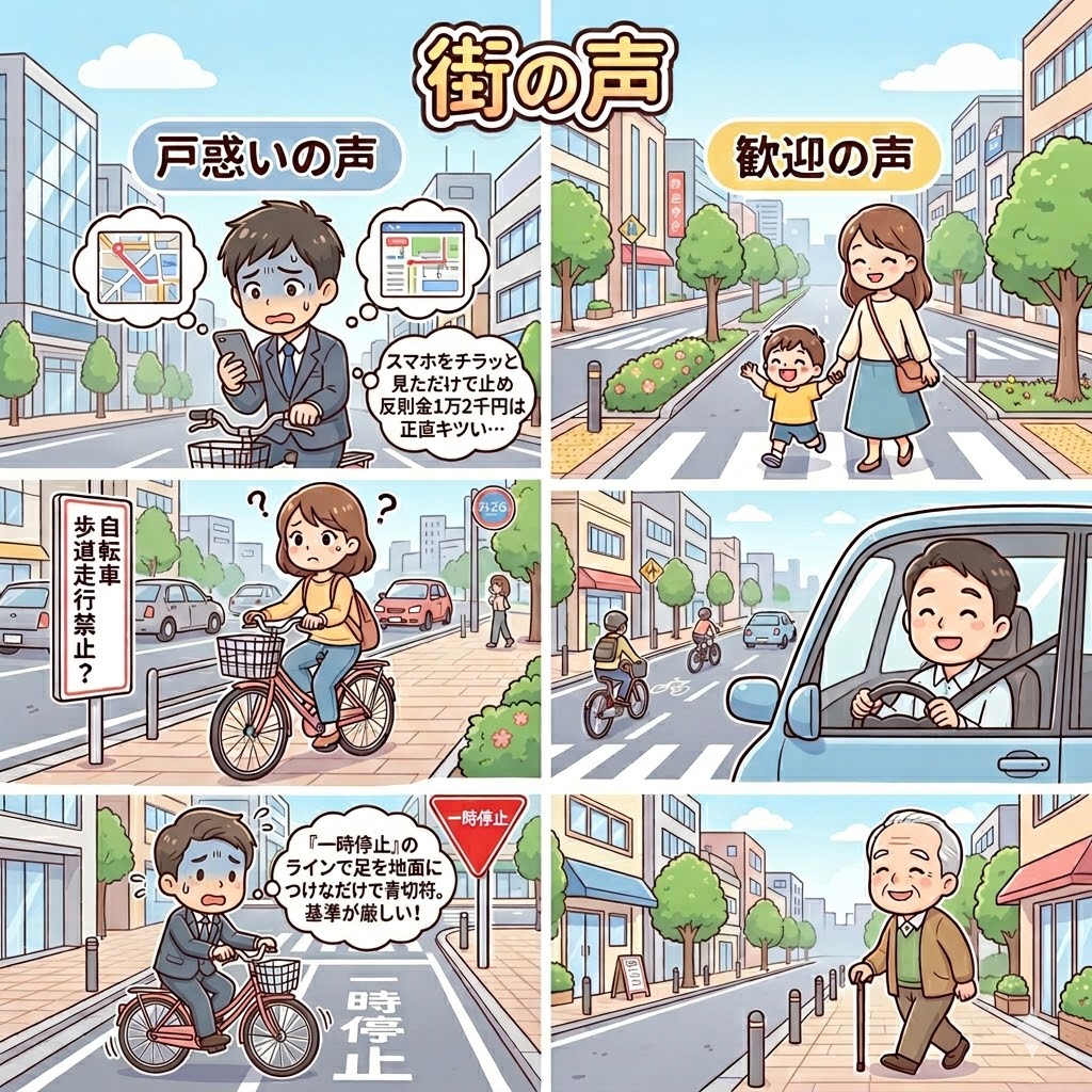 改正道路交通法施行から1ヶ月 街の声