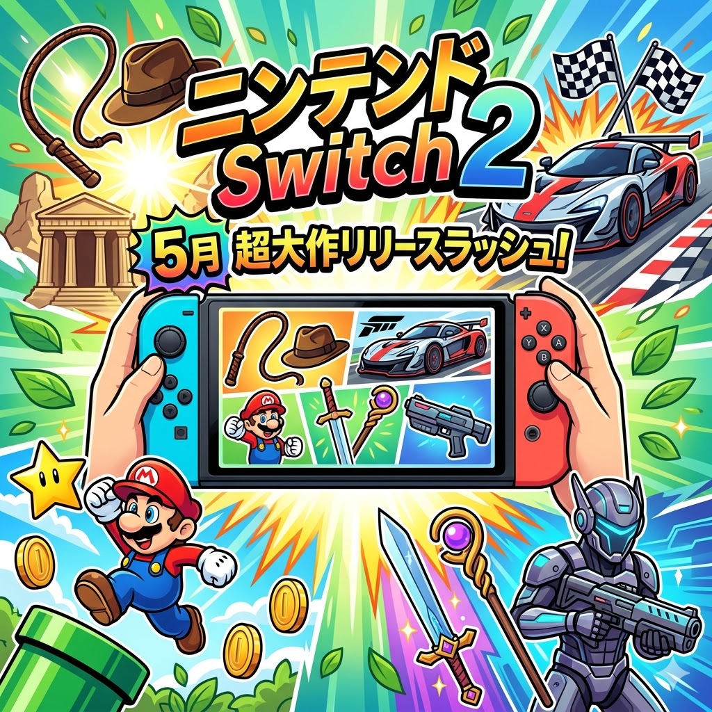 画像：「Nintendo Switch 2」5月のリリースラッシュ！『インディ・ジョーンズ』から『Forza 6』まで、超大作ラインナップを総括