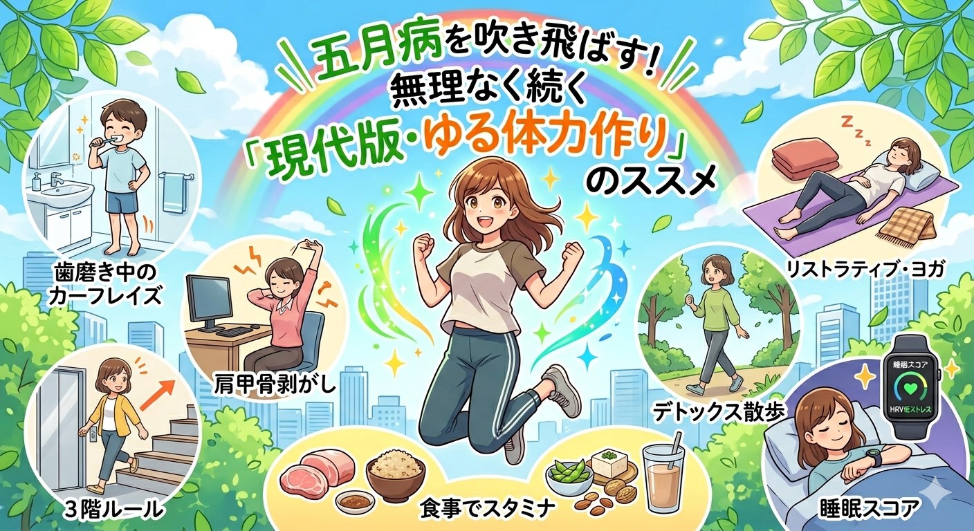 画像：五月病を吹き飛ばす！無理なく続く「現代版・ゆる体力作り」のススメ