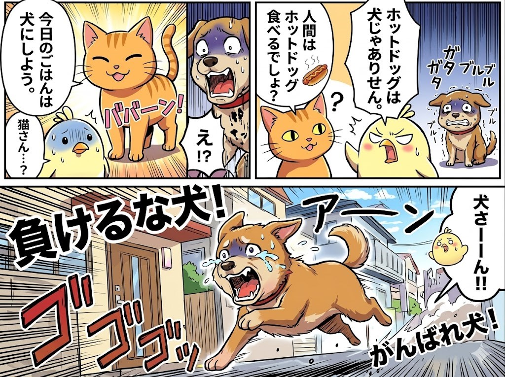 画像：漫画：犬は食べ物？