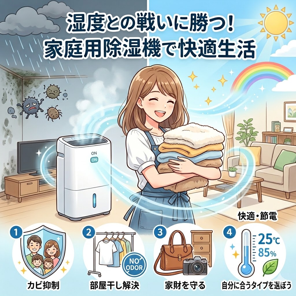 画像：今年も蒸し暑さとの戦いがやってきます。家庭用除湿機導入のメリットと選び方ガイド