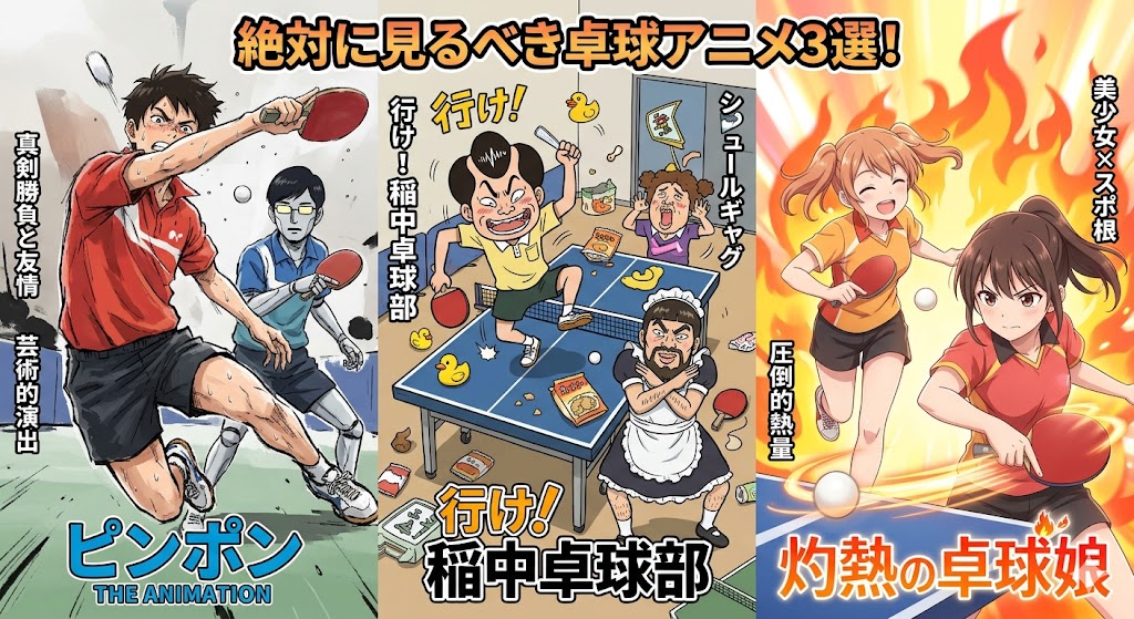 画像：卓球アニメの熱さは異常！？絶対に見るべき代表的な3作品を徹底解説