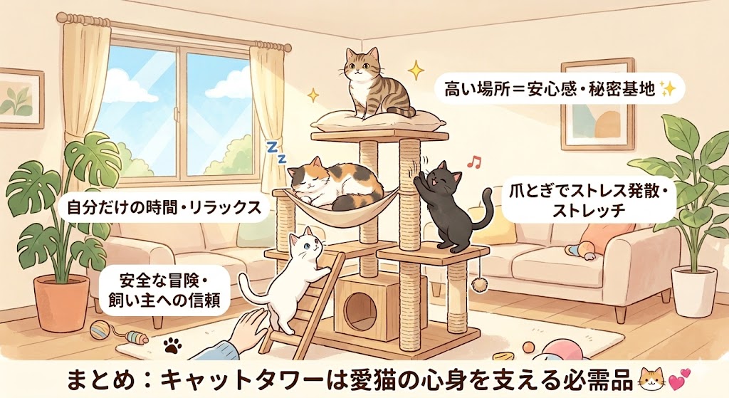 キャットタワーは猫の心身を支える