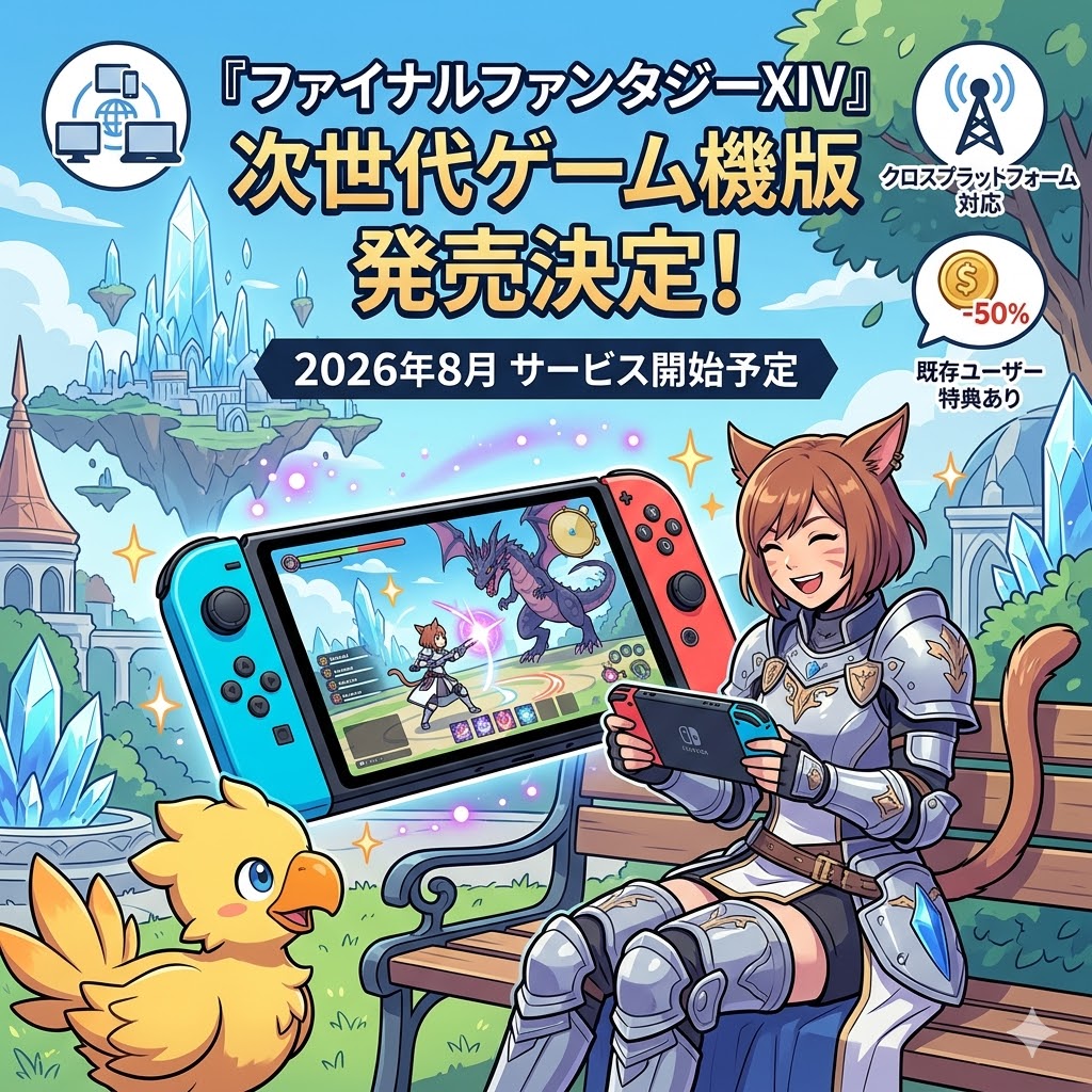 画像:Nintendo Switch 2版『FFXIV』8月発売決定!新たな課金形態や先行プレイの詳細まとめ