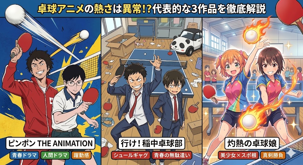 画像：卓球アニメの熱さは異常！？絶対に見るべき代表的な3作品を徹底解説