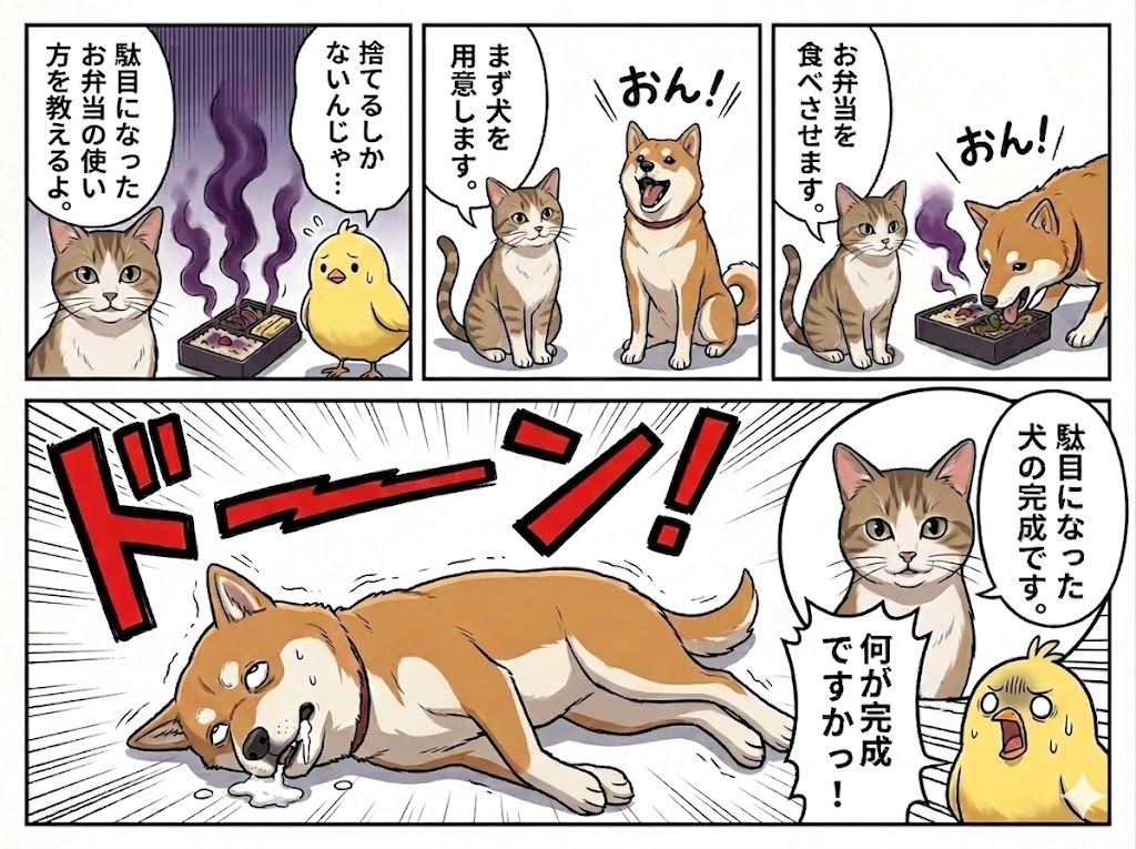 画像：漫画：猫流３分クッキング