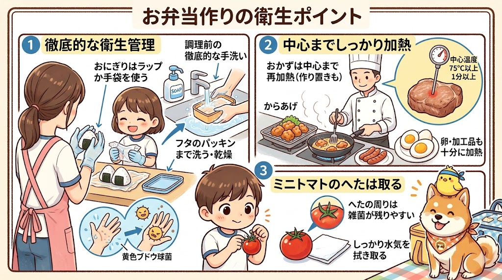 お弁当作りの衛生ポイント