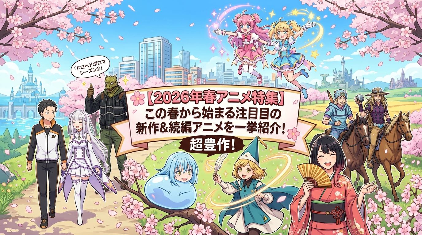画像:【2026年春アニメ特集】この春から始まる注目の新作・続編アニメをざっくり紹介!