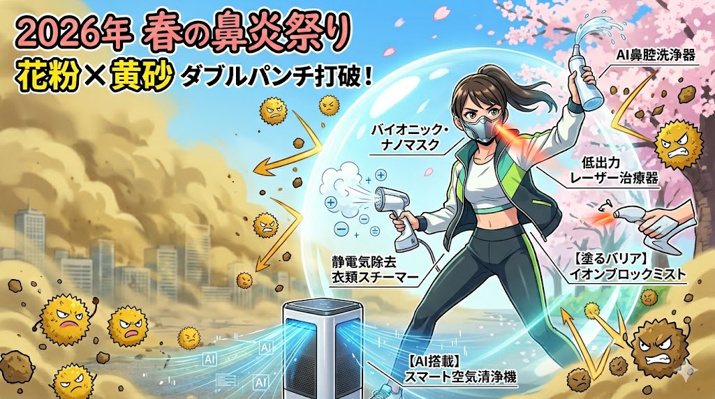 画像:2026年春の花粉×黄砂対策!最新最強アイテムで“鼻炎祭り”を生き抜く完全ガイド