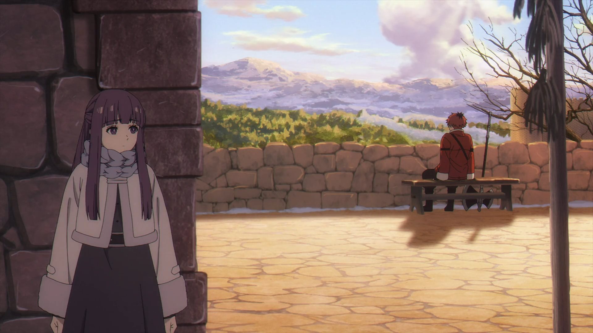 戦士シュタルクが変態でないか観察するフェルン