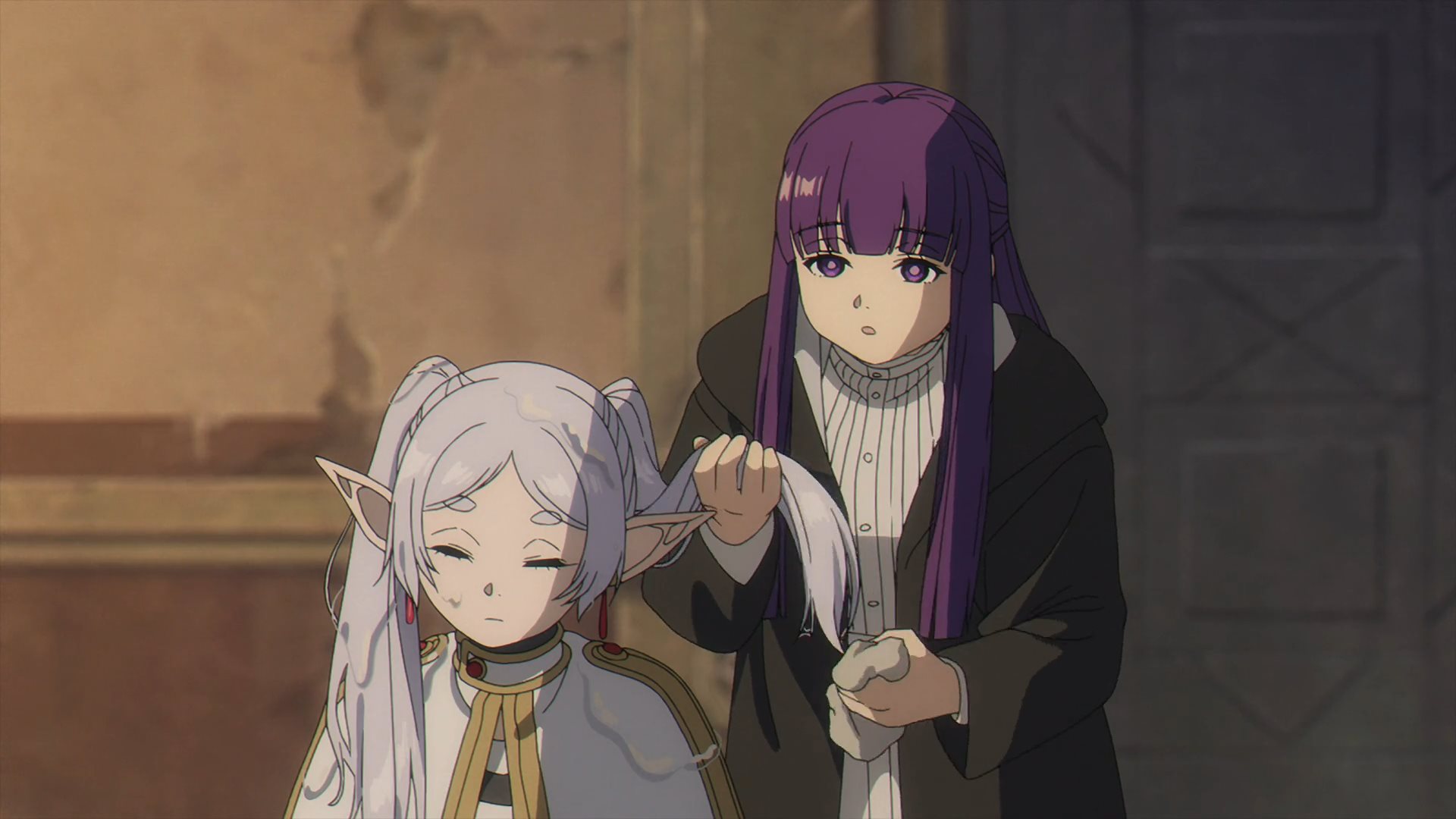 フリーレンの世話をするフェルン