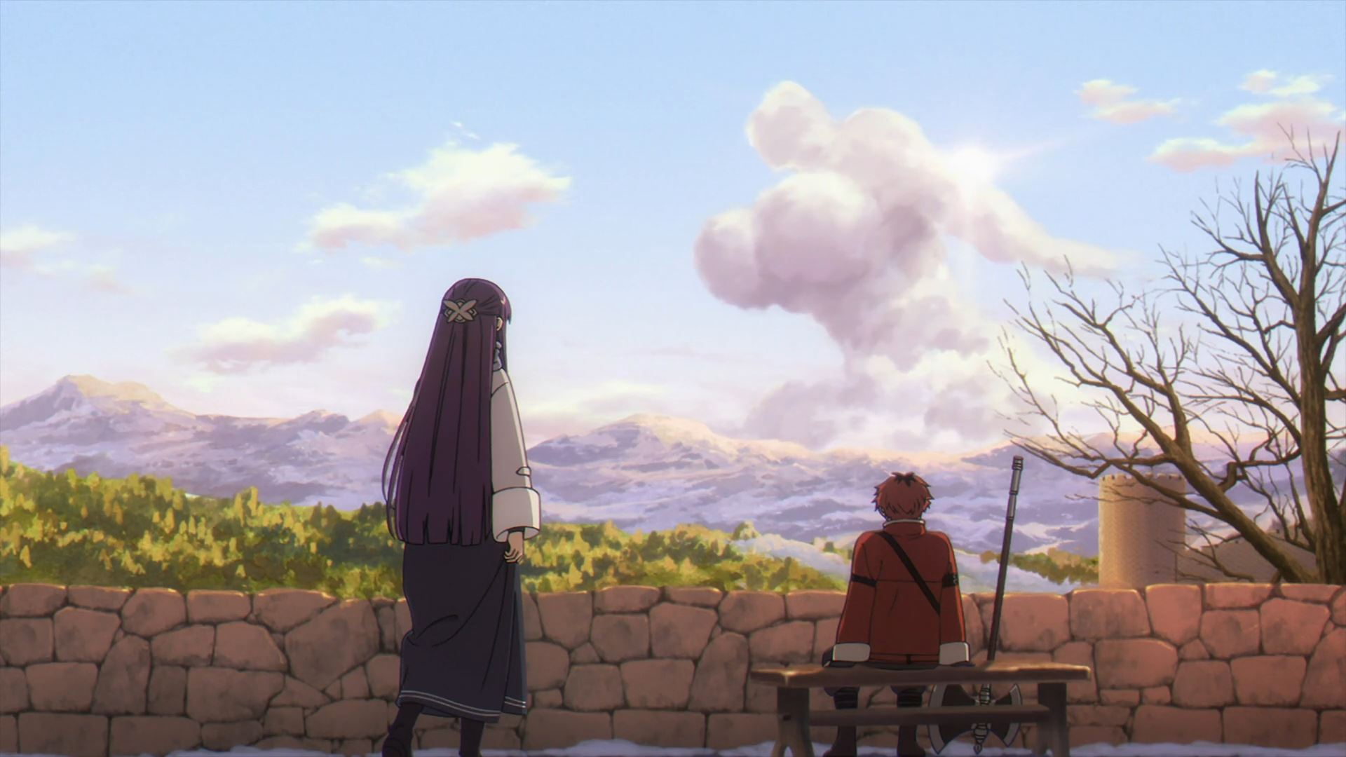 画像：【悲報】戦士シュタルク、大自然の中に「う〇こ」と「おっ〇い」を見出す！フェルンの冷ややかな視線も（『葬送のフリーレン』第12話）