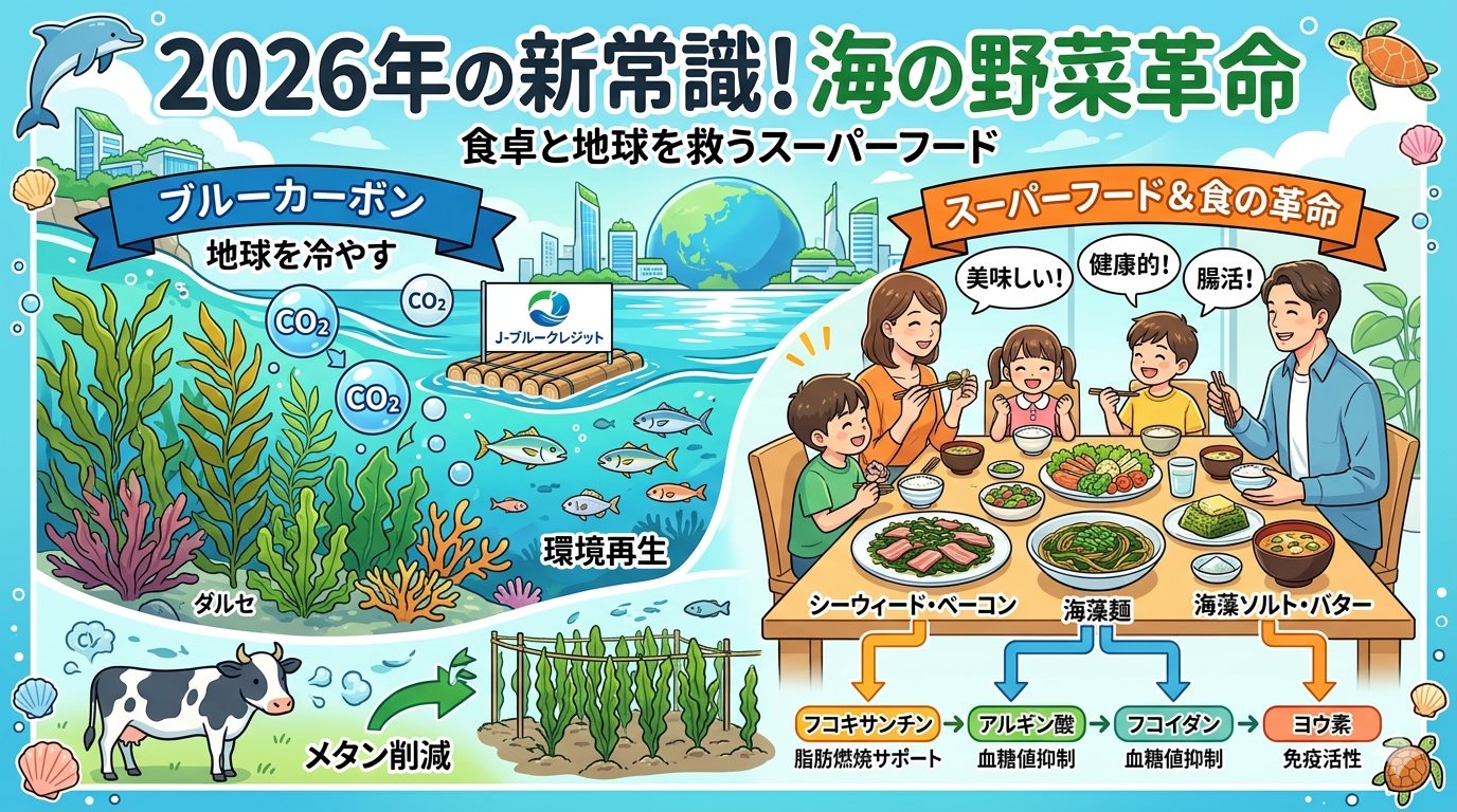画像：2026年の新常識！「海の野菜」が食卓と地球を救う？海藻パワーの驚異的ポテンシャル